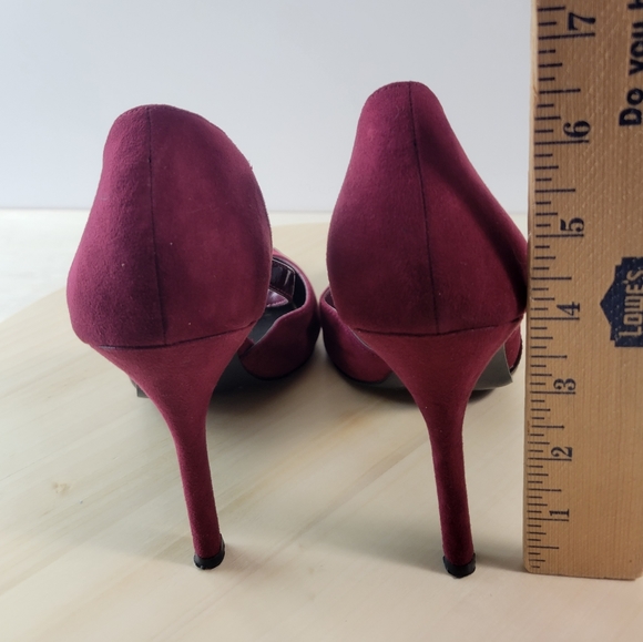 BCBGeneration PL Tianah Burgundy Heels Womens Size 7 - Picture 4 of 13